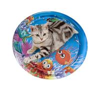 Cat Sensory Water Mat, Water Play Mat, Cool Sleeping Waterbed, Interactive Pet Toy, Leakproof Soft Cushion, for Kittens Puppies Indoor Outdoor Fun, 25.59x25.59in