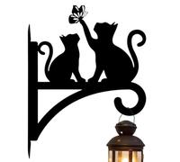 Cat Shape Metal Plant Hangers Wall-Mounted Planter Hook Outdoor Lantern Bra | Cute Cat Shape Metal Plant Hangers Add Unique Decorative Charm While Securely Holding Hanging Planters Baskets Lanterns