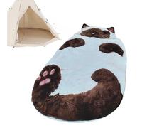 Cat Shaped Sleeping Bag, Washable Warm Cute Blanket, Washable Warm Cute Blanket, Plush Sleeping Bag, Adult Sleepings Bags For Home Lounging Indoor Floor Bed Travel Relaxation Sleepovers