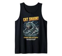 Cat Shark Terror from The Deep Retro Ocean Monster Horror Canotta