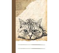 CAT SKETCH: School Notebook, Work, Office, Cat Lover Notebook, Cat, Kitty, Pencil, Sketch Style