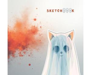 Cat Sketchbook: Cute & Spooky Kitty Drawing Journal, ghost, creepy and funny gothic, art book, Gifts for Cat Moms, white pages