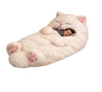 Cat Sleeping Bag - 69 Inch Washable Funny Soft Winter Cats Design with Envelope Shape That Adds Cosy Comfort, Sleeping Bag | Velvet Bags - for Bedrooms Nurseries and Apartments.