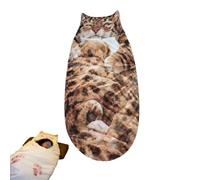 Cat Sleeping Bag,Cats Shaped Plush Floor Lounger For Adults,Plush cat Envelope sleeping Bag,Washable Warm Blanket for Camping,Travel,Sleepovers & Home Lounging (A)