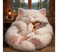 Cat Sleeping Bag for Adults,Adorable Cat Envelope Sleeping Bag, Washable Sleep Bags Plush Warm Blanket for Camping,Sleepovers & Home Lounging (A)