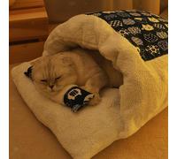 Cat Sleeping Bed Pet Hideaway Bag Capanna per cani autoriscaldante interna
