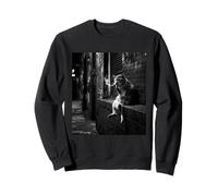 Cat Smoking Cigarette Party Cat Meme Gen Z Amanti dei gatti Felpa