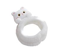 Cat Spa Headbands, Face Wash Headband 1.97 x 7.09in Adjustable Makeup Plush Hair, Animal Skin cares Headband, Cute Animals Hair Band for Girls, Color Black, White, Light Tan