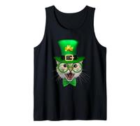 Cat St Patricks Day Leprechaun Costume Funny Shamrock Canotta