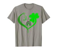 Cat St Patricks Funny Cattrick Irish Cat Shamrock Clover Maglietta