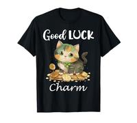 Cat St Patricks Funny Irish Lucky Cat St Paddys Good Charm Maglietta