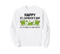 Cat St Patricks off to Commit Cat Mom Foolery St Patrick's Felpa