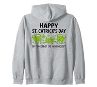 Cat St Patricks off to Commit Cat Mom Foolery St Patrick's Felpa con Cappuccio