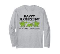 Cat St Patricks off to Commit Cat Mom Foolery St Patrick's Maglia a Manica