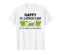 Cat St Patricks off to Commit Cat Mom Foolery St Patrick's Maglietta