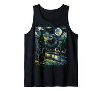 Cat Starry Night - Van Gogh Inspired Tee for Cat Lover Canotta