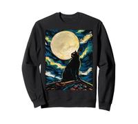 Cat Starry Night - Van Gogh Inspired Tee for Cat Lover Felpa