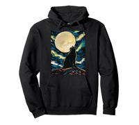 Cat Starry Night - Van Gogh Inspired Tee for Cat Lover Felpa con Cappuccio
