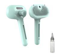 Cat Steam Brush for Indoor Cats - 3 in 1 Steam Brush for Cats with Mist Spray, Self Cleaning & Pet Hair Removal, Gentle Cat Grooming Tool for Shedding (Blue)