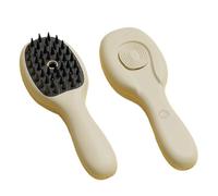 Cat Steam Brush, Grooming Brush, Hair Removal Comb, Spa Massage Steamer Tool Pet Accessories for Puppies, Kittens, 3.54x2.76x1.69 Inches, Beige, Violet, Green