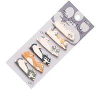 Cat Sticky Notes, Cartoon Paper Marker Pads, 5,71 x 2,36 Inches Adhesive Memo with Smooth Writing Layer, Colorful Offices Paper Tabs, Study Gear with Playful Style, Message Reminders for