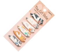 Cat Sticky Notes, Cartoon Paper Marker Pads, 5,71 x 2,36 Inches Adhesive Memo with Smooth Writing Layer, Colorful Offices Paper Tabs, Study Gear with Playful Style, Message Reminders for