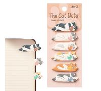 Cat Sticky Notes for School - Animal Kitten Paper Markers, 180 fogli Cartoon Sticky Notes with Adhesive Paper and Cute Paw Design | Fun Cat Note Markers for Office, Classroom, Teacher, Students, Kids
