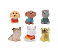 Cat Stress Ball, Soft Fidget Toys, 6 pezzi Cute Design, Miniature and Squeezable, Novelty Stress Aid Game for All Ages, Teens, Family, School, Uffizi, 9,84 x 8,27 x 1,57 pollici