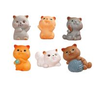 Cat Stress Ball, Soft Fidget Toys, 6 pezzi Cute Design, Miniature and Squeezable, Novelty Stress Aid Game for All Ages, Teens, Family, School, Uffizi, 9,84 x 8,27 x 1,57 pollici