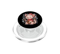 Cat suona l'ukulele in inverno PopSockets PopGrip per MagSafe