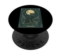 Cat Tarot Card - The Moon Vintage Style Tee PopSockets PopGrip Adesivo