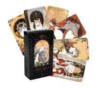 Cat Tarot Deck - English Version Standard 78-Card Divination Tool | Fun Party and Personal Fate Reading Deck Tarot Cards for Spiritual Guidance, Fortune-Telling or Entertainment