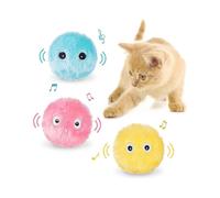 Cat Toy Balls Interactive Cat Toy 3 Kinds Of Animal Simulating Calls Fluffy Plush Chirping Balls Catnip Balls
