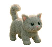 Cat Toy, Electric Stuffed Animal, 19x11x17cm Kitten with, Reusable Plush Walking Creature, Interactive Robot with Cute Style, for Kids Daughter Girls Boys and Son