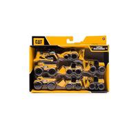 Cat ToysOfficial | Macchine e camion giocattolo per bambini |8 pezzi - 2 camion ribaltabile, 2 pala caricatrice, escavatore, terna escavatore, bulldozer, | giocattoli per bambini 3 anni o più