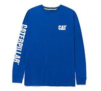 CAT Trademark Banner Long Sleeve Tee T-Shirt, Memphis Blu, L Uomo
