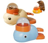 Cat Treat Slot Machine, Cat Slot Machine Treat Dispenser, Anti Gulping Cats Treat Puzzle Treats Dispenser with Button, IQ Training and Exercise, Slow Feeder Toy for Cats (2pcs-B)