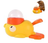 Cat Treat Slot Machine, Cat Slot Machine Treat Dispenser, Anti Gulping Cats Treat Puzzle Treats Dispenser with Button, IQ Training and Exercise, Slow Feeder Toy for Cats (Yellow)