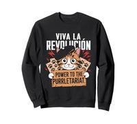 Cat Tshirt Viva La Revolucion Kitty Meow Guerrilla Kitten Felpa