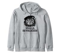 Cat Tshirt Viva La Revolucion Kitty Meow Guerrilla Kitten Felpa con Cappuccio
