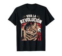 Cat Tshirt Viva La Revolucion Kitty Meow Guerrilla Kitten Maglietta