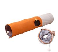 Cat Tunnel, Foldable Cat Play Tunnel with Ball Toy, Scratch-Resistant Mental Enrichment Tent for Indoor Pets Training Tool, Living Room, Exercise, Playtime, Entertainment