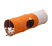 Cat Tunnel Foldable, Scratch-Resistant Play Tent with Ball Toy, 47.24x9.84x9.84 Inches Portable Mental Enrichment Exercise Equipment, Ideal for Living Room, Training, and Indoor Fun