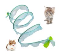 Cat Tunnel, S-Shaped Kitten Exercise Tube, Portable Foldable Pipe, Feather Bell Toy, 50x25cm, Indoor/Outdoor Fun, Boredom Relief, Interactive Training Play for Kittens and Cats