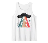 Cat UFO LOL Bye Alien Abduction Flying Cats UFO Galaxy Retro Canotta