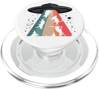 Cat UFO Lol Bye Alien Abduction Flying Cats UFO Galaxy Retro PopSockets PopGrip per MagSafe