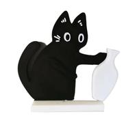 Cat Vase Magnet, Desktop Flower Holder, 5cm/1.97 inches Aesthetic Cats Decor, Strong Magnetic Backing, Cute Mini Display Accent, White for Fridge, Desk, Entryway, Bedroom Metal, Acrylic