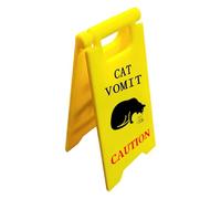 Cat Vomit Sign - Divertente cartello di avvertimento per il vomito del gatto, stampato in 3D, 1 avvertimento per cani, simpatico gatto bavaglio per casa, amanti e decorazioni