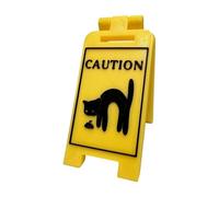Cat Vomit Sign - Funny Cat Sign | Cat Lover Gift | Funny Yard Sign | Funny Cute Gag Black Cat Yard Warning Sign | Funny Cat Signs Decor | Dogs Vomit Sign | Novelty Desk Decoration