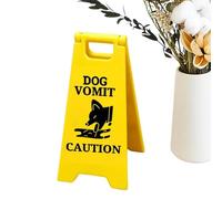 Cat Vomit Warning, 3D Printed Funny Alert, Cute Black Pet Decor, Gag Present, 4,72 x 2,36 x 4,72 Inches Vintage Style Accent, Perfect for Bathroom, Kitchen, Lovers, Home Display